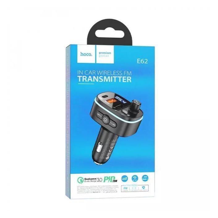 Зарядное устройство для FM-модулятора Hoco FM Launcher E62 20W 2xUSB/Type-C Черный - фото 8