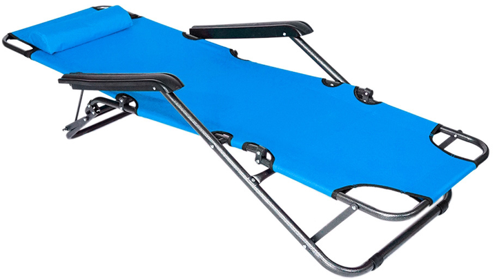 Кресло туристическое раскладное пляжное 156x60x80 см - фото 4