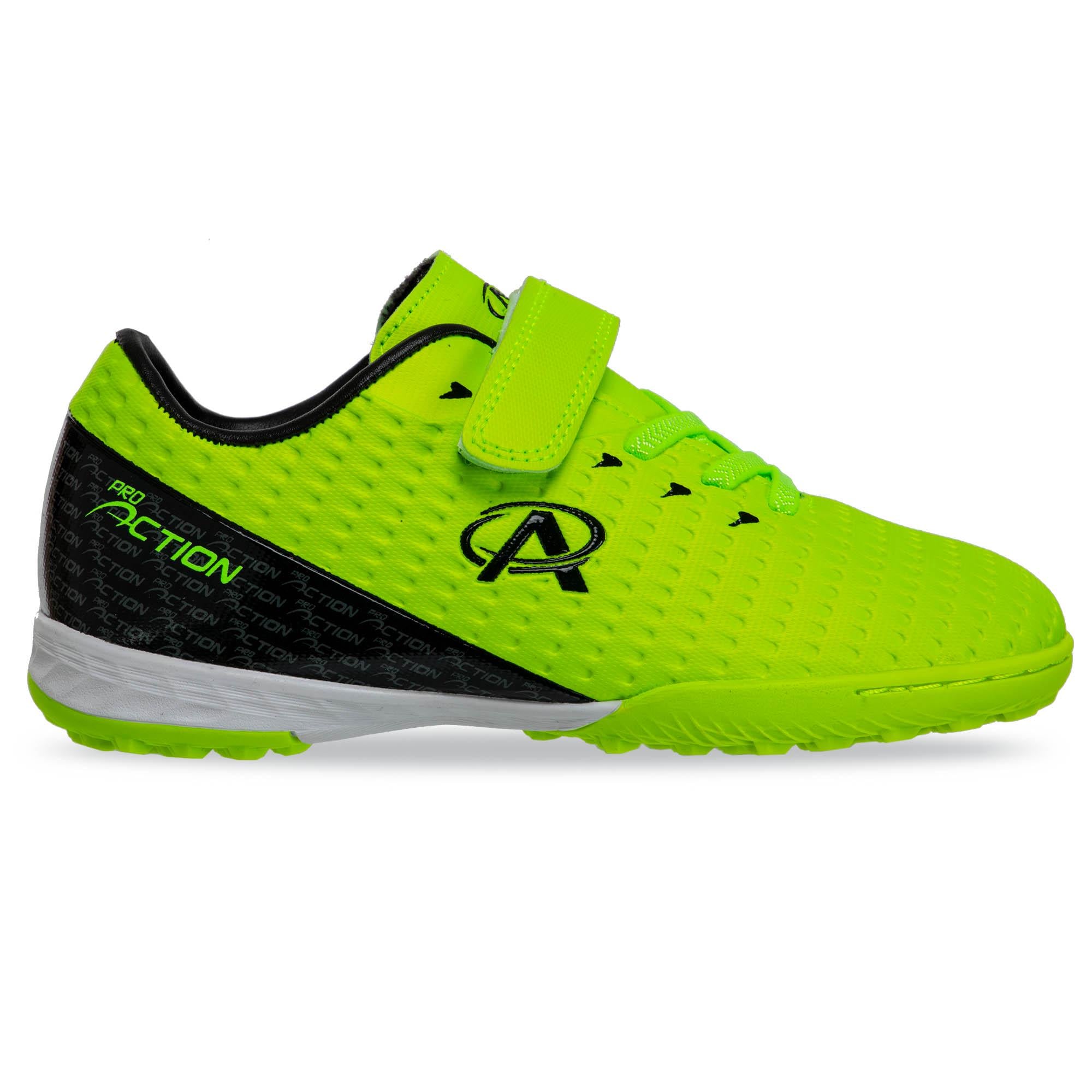 Сороконожки футбольные Pro Action VL22579-2TF-LGBK р. 27 Салатовый/Черный