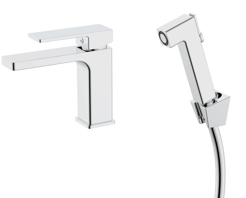 Смеситель для раковины с гигиеническим душем Qtap Gemini QTGEM272CRM45689 (56001)