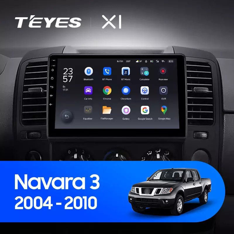 Автомагнітола штатна Teyes для Nissan Navara 3 D40 2004-2010 Android X1 2+32G Wi-Fi/4G варіант F2 (1668762594) - фото 2