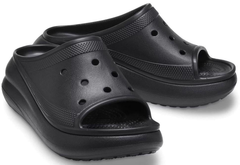 Шльопанці жіночі Crocs Classic Crush Platform Black р. 36-37 Чорний (23928)