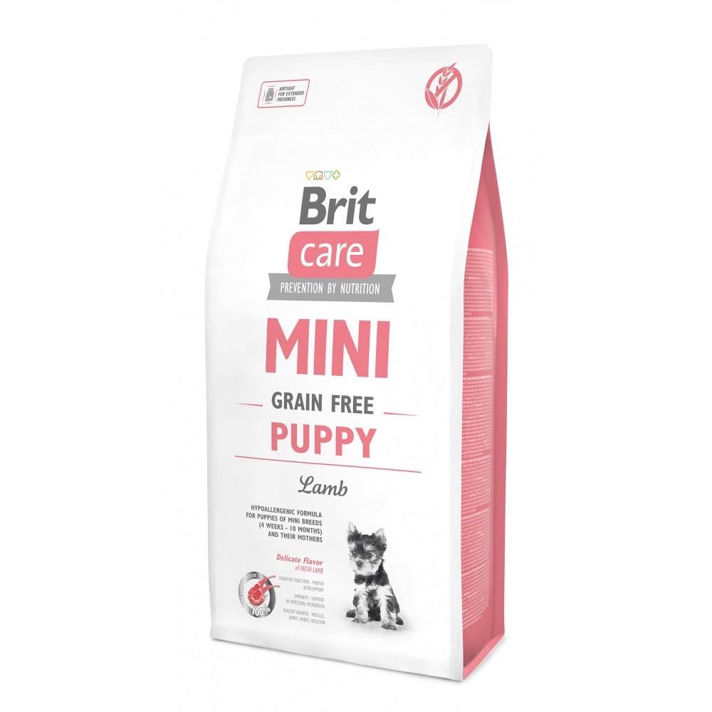 Корм сухой Brit CARE Grain Free Mini Puppy Lamb для щенков и молодых собак миниатюрных пород с ягненком 7 кг (8595602520152)