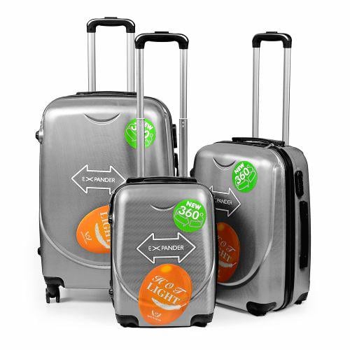 Чемоданы пластик 18/22/26" 3 шт. со съемными колесами (LU000750)