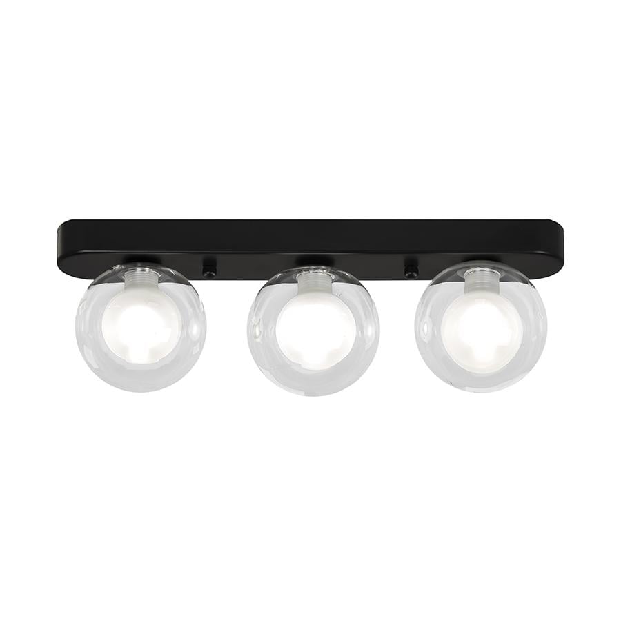 Люстра потолочная Levistella 761X100F-3 BK/CLWH 380 металлическая со стеклянными плафонами с цоколем G9 (106-16-LVS4689)