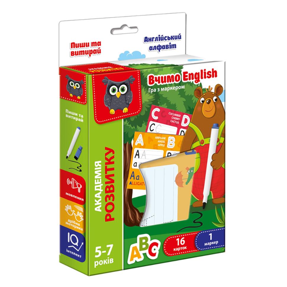 Гра Vladi Toys Пиши та витирай/Англійська абетка VT5010-23 з маркером (RLT33014)