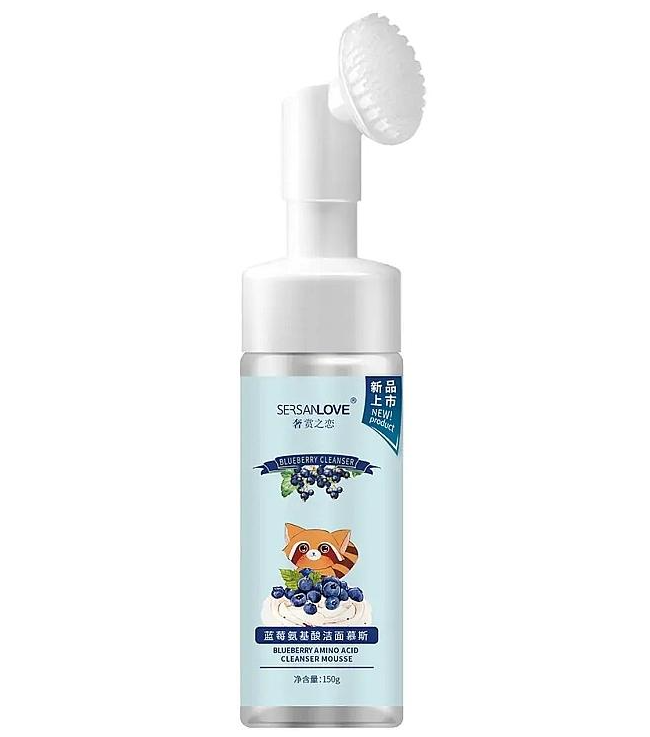 Пенка-мусс для лица Sersanlove Blueberry со щеточкой 150 мл (13722) Пенка-мусс для лица Sersanlove Blueberry со щеточкой 150 мл (13722)
