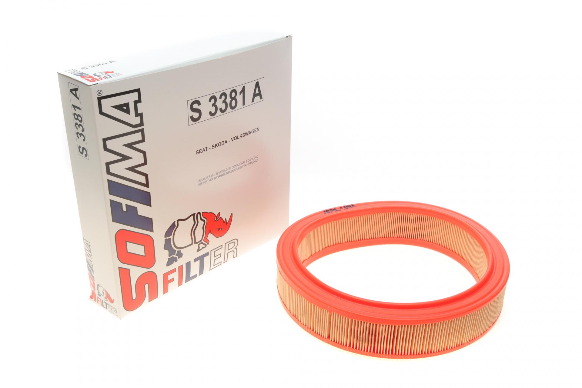 Фільтр повітряний SOFIMA для Skoda Octavia 1,6 96-04/VW Polo/Golf 1,0-1,6i 94-01- (S 3381 A)