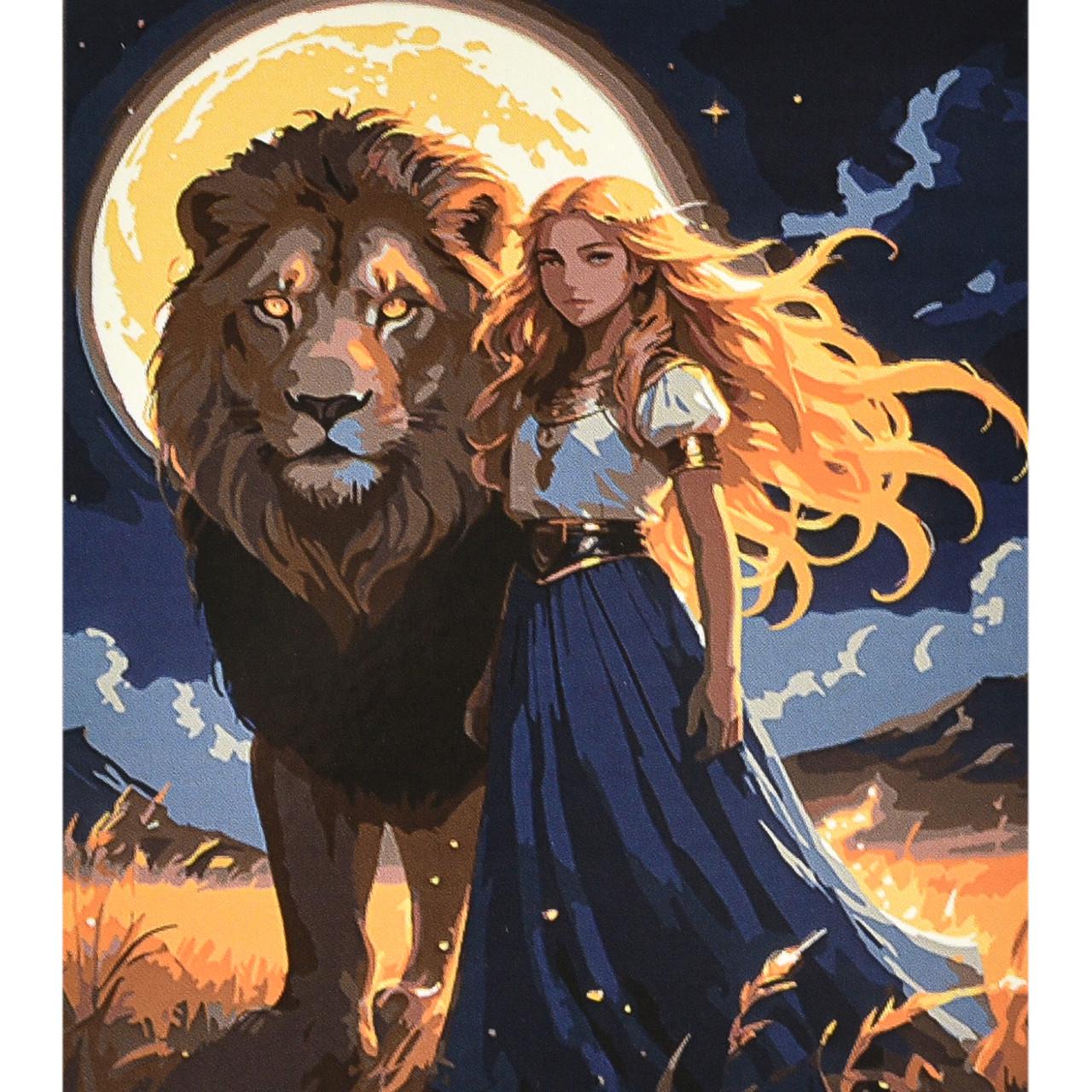 Картина по номерам Strateg Премиум Сила и нежность с лаком и уровнем 40х50 см (VA-4680)