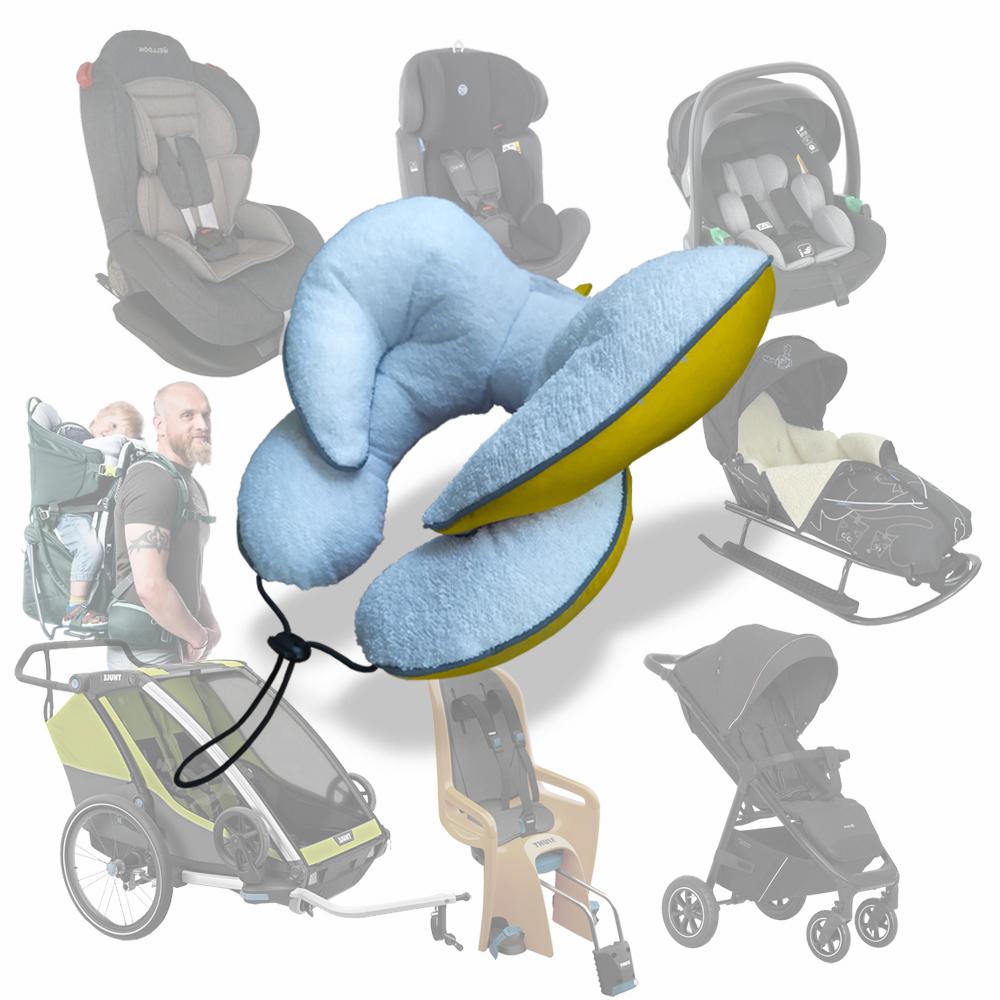 Подушка дитяча захисна для автокрісла/коляски Ontario Baby Travel Premium Pillow Жовтий (ART-0000652) - фото 5