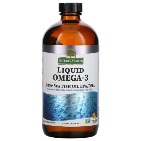 Омега 3 Nature's Answer Liquid Omega-3 Deep Sea Fish Oil EPA DHA Orange 480 мл 96 порций (000022202) Омега 3 Nature's Answer Liquid Omega-3 Deep Sea Fish Oil EPA DHA Orange 480 мл 96 порций (000022202)