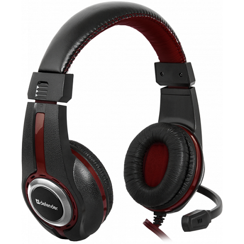 Гарнитура игровая Defender 64106 Warhead G-185 110дБ 2х3,5 мм jack 2 м Красный/Черный