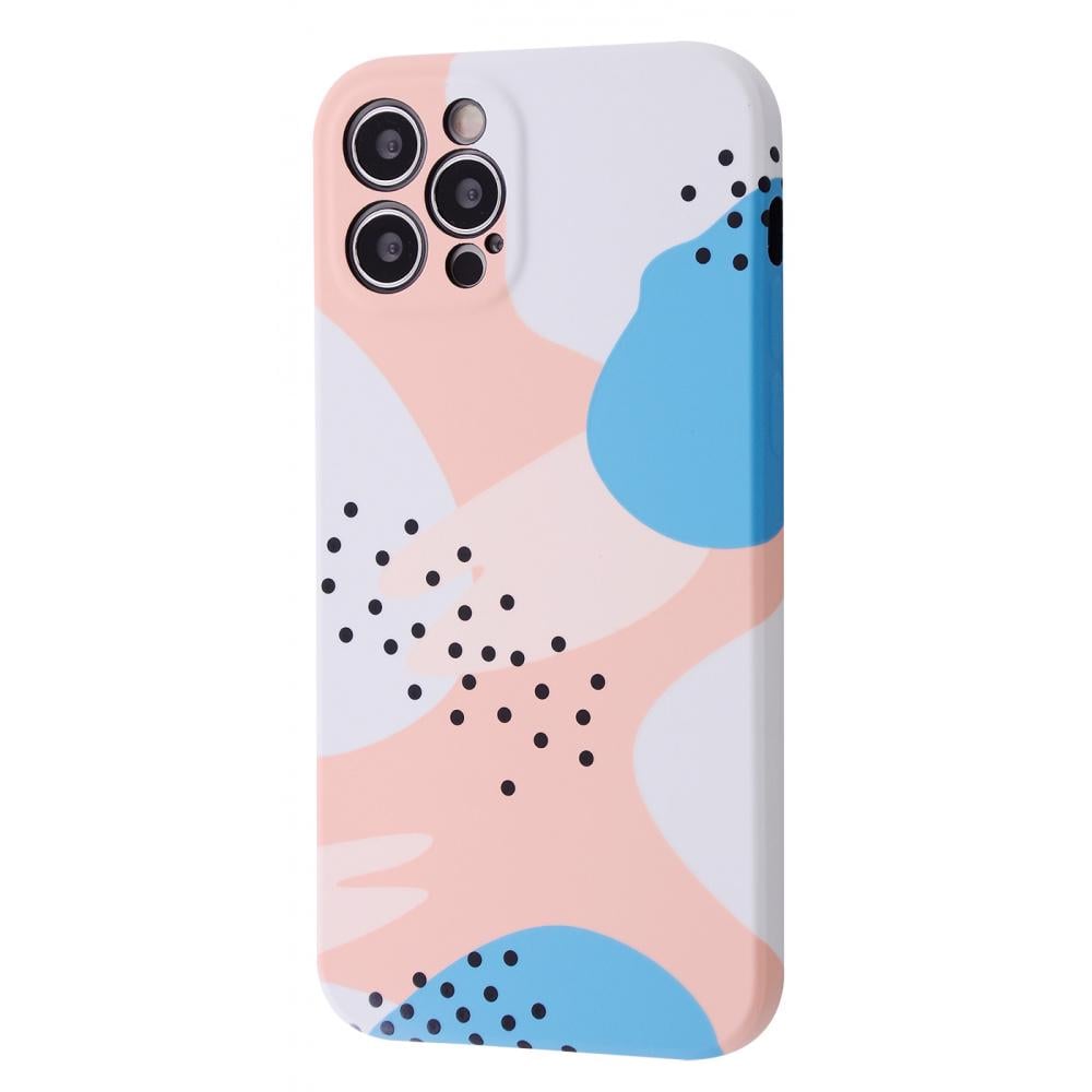 Чехол WAVE NEON X LUXO Minimalistic Case iPhone 12 pink sand/blue С рисунком