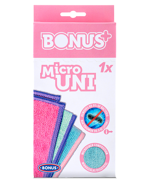 Салфетка из микрофибры Bonus+ MicroUNI 1 шт. (25876074) Салфетка из микрофибры Bonus+ MicroUNI 1 шт. (25876074)