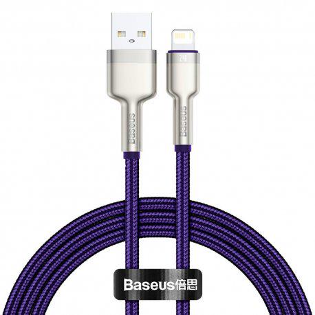 Кабель BASEUS Cafule Metal Lightning 2,4A 1 м Purple (CALJK-A05)
