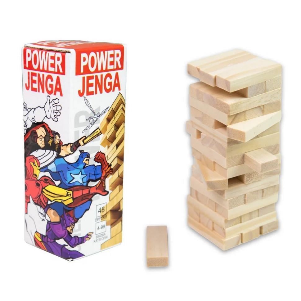 Настільна гра Strateg "Power Jenga" 30275 48 брусків (RLT32784)