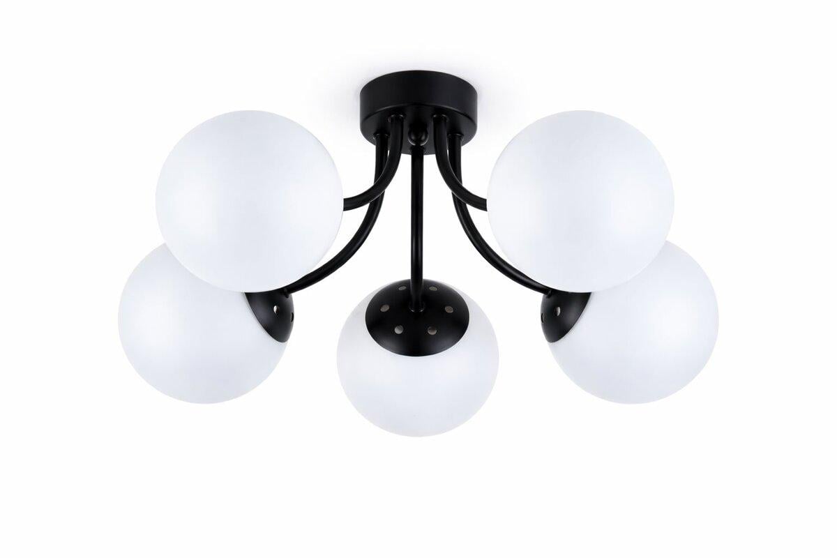 Люстра потолочная молекула Lighthouse SRS-20522/5 BK Белый/Черный (131923)