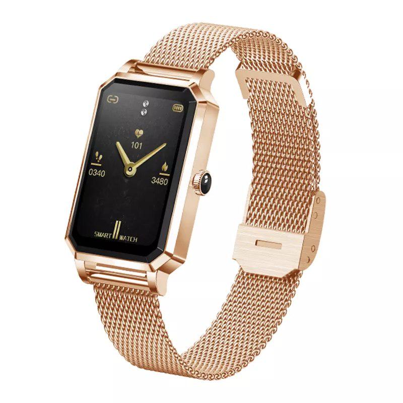 Смарт-часы Bakeey NX2 тонометр/пульсоксиметр 2 ремешка Gold (6aadfa81)