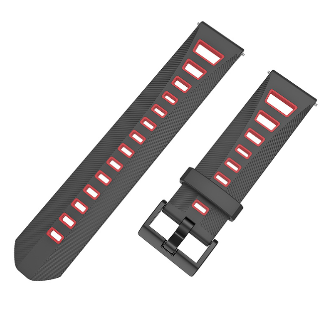 Ремешок для смарт-часов MiJobs Sport Youth силиконовый 20 мм Черный/Черный (1991P) - фото 2