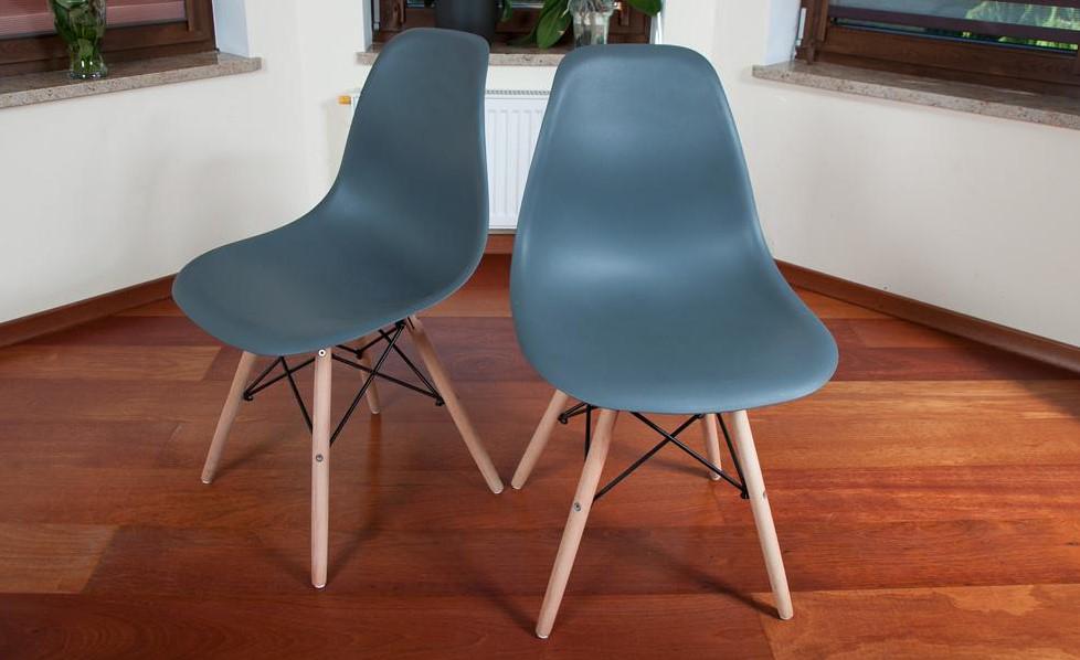 Набор круглый стол 80 см и 2 стулья Темно-серый - фото 2