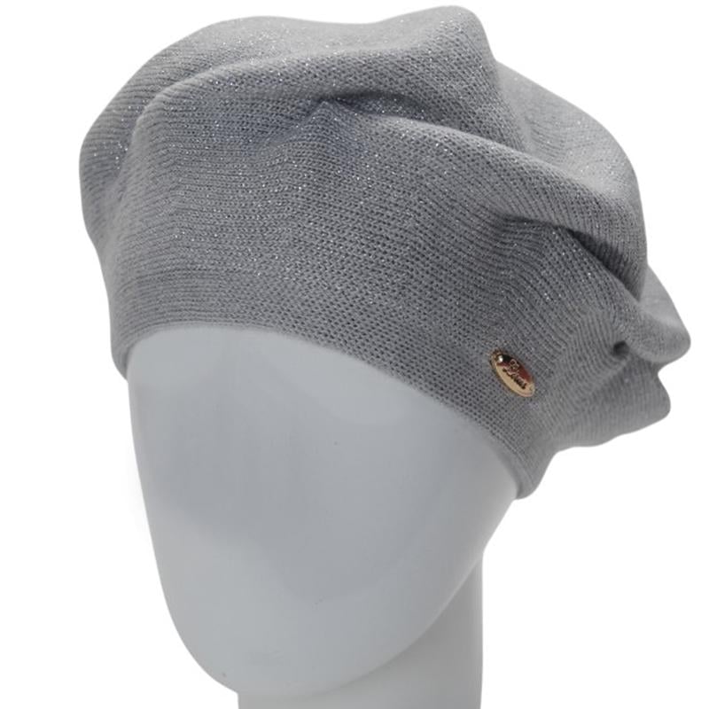 Берет женский двойной Lirus Сияние Серо-голубой (29436076)