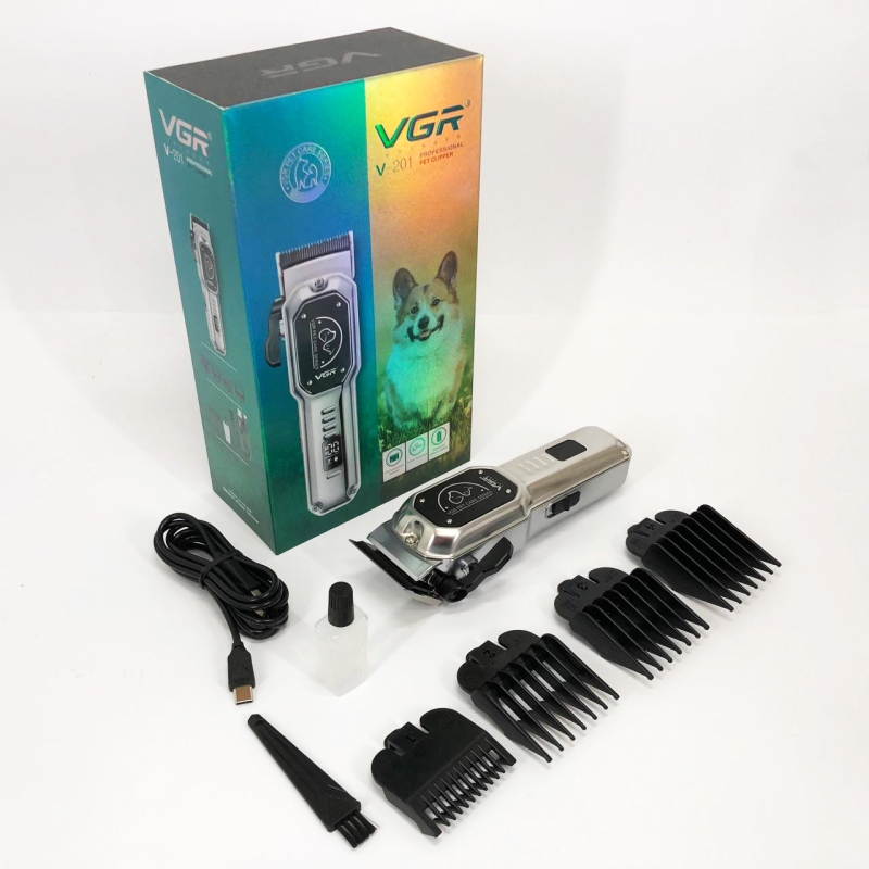 Машинка для стрижки тварин VGR V-201 акумуляторна 10W Grey (tf7463) - фото 14