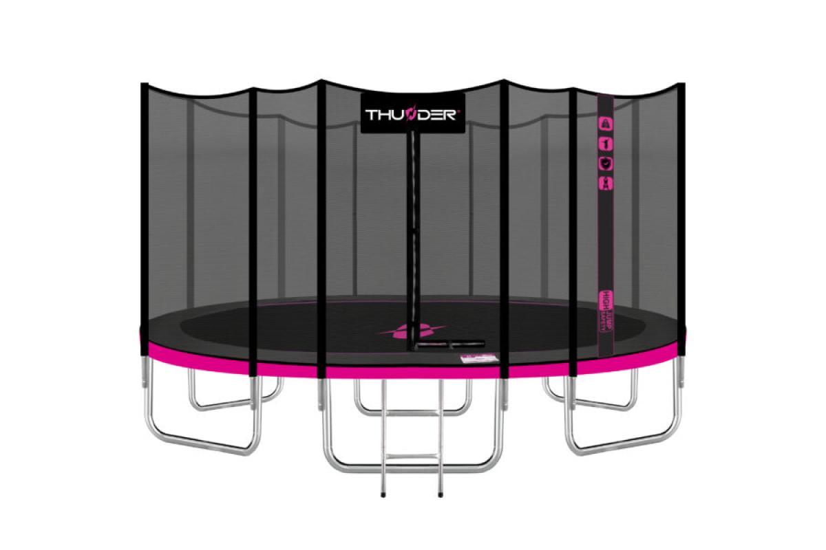 Батут с внутренней сеткой Thunder OUTSIDE PRO 16FT 488 см Black/Pink (62062)