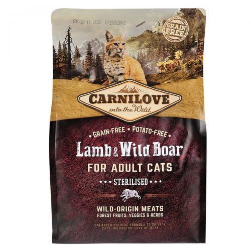 Сухий корм для стерилізованих котів Carnilove Cat Lamb&Wild Boar ягня та кабан 2 кг (170199/2317) - фото 4