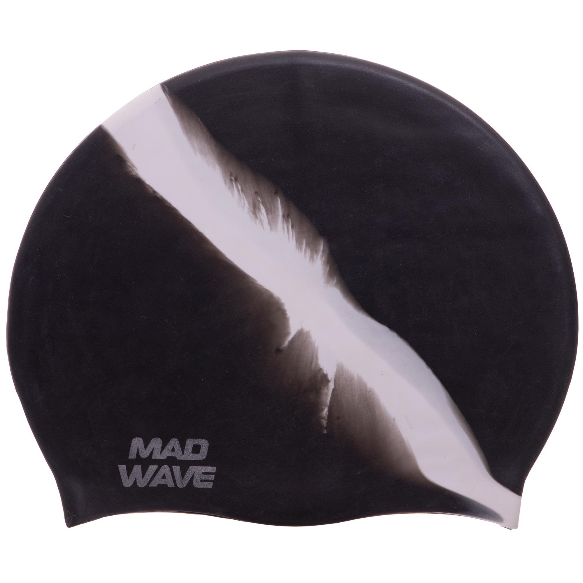 Шапочка для плавания увеличенного объема MadWave MULTI BIG M053111 силиконовая Черный (M053111_Черный) - фото 1