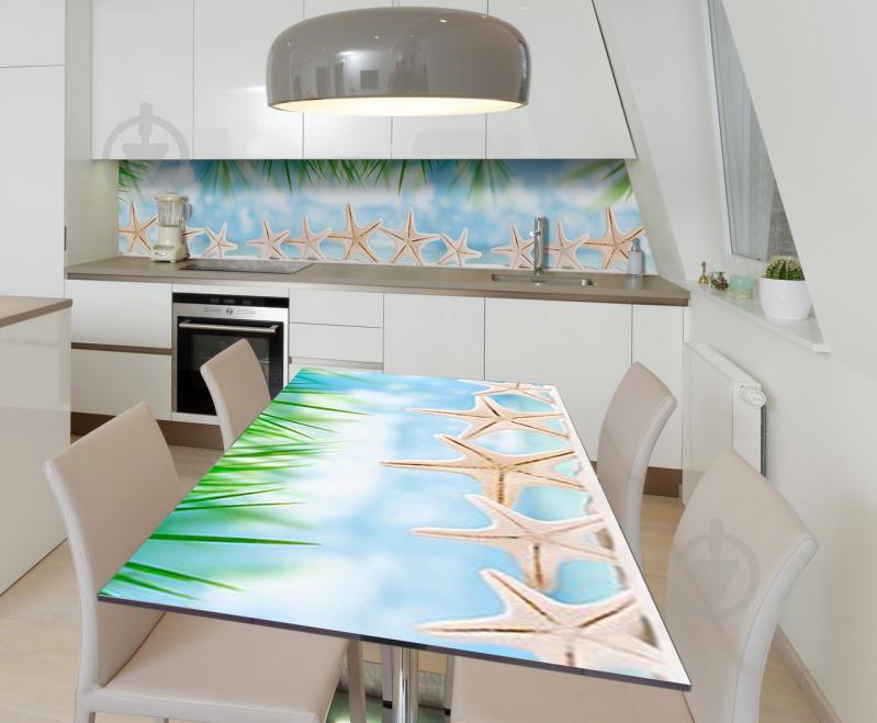 Наклейка виниловая на стол Zatarga  "Морские звезды 02"  600х1200 мм