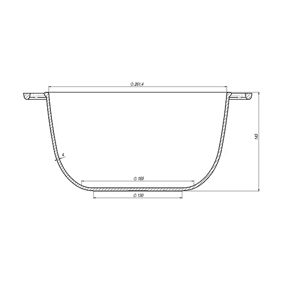 Кастрюля со стеклянной крышкой чугунная 6 л (2375012829) - фото 8