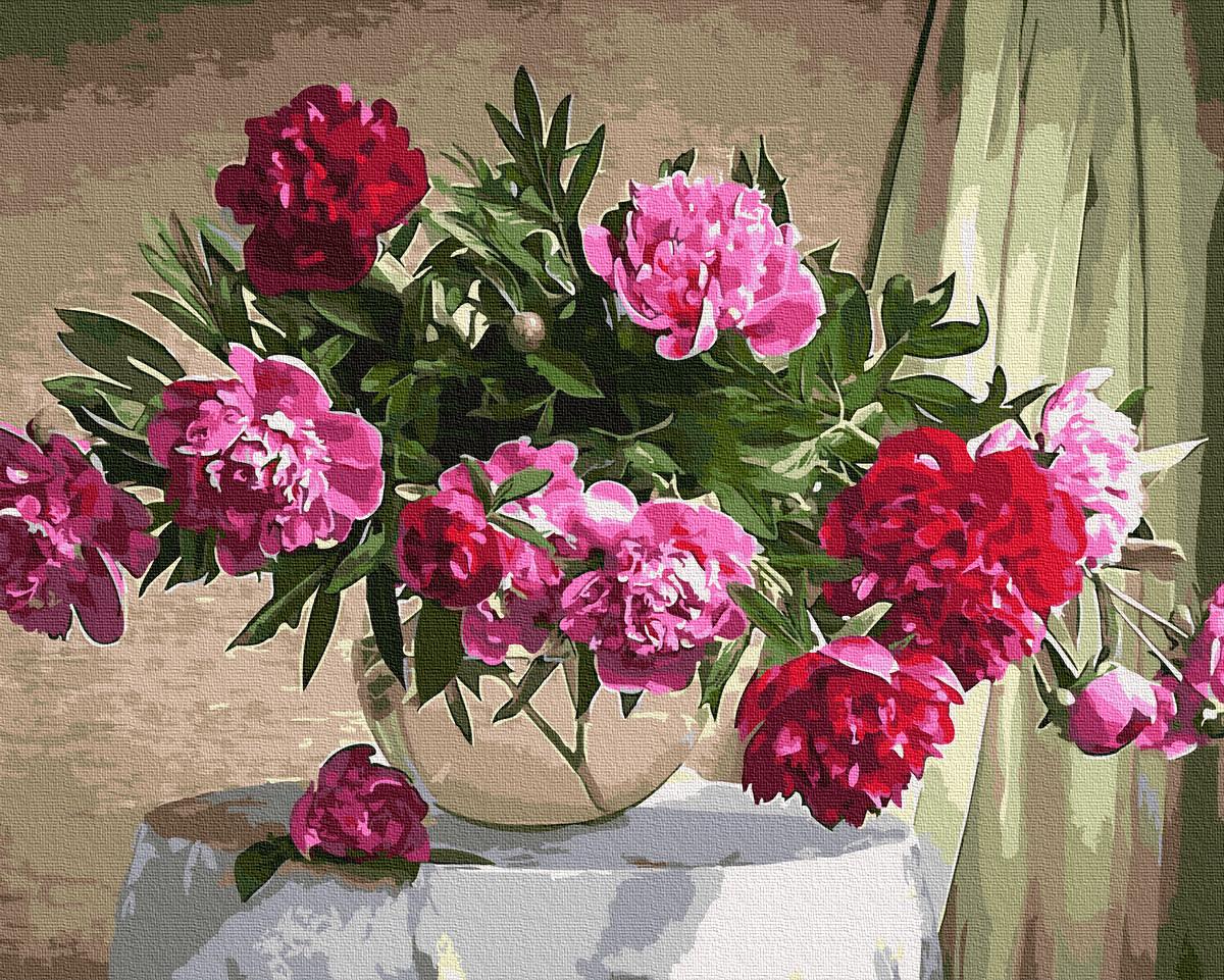 Картина по номерам Brushme Пионы 40x50 см без коробки (BK-GX37166) Картина по номерам Brushme Пионы 40x50 см без коробки (BK-GX37166)