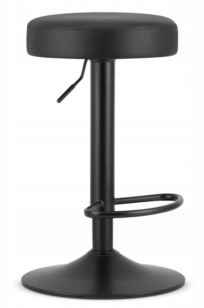 Барний стілець Bonro B-067 із екошкіри з підставкою для ніг Чорний (132-76-47000150)