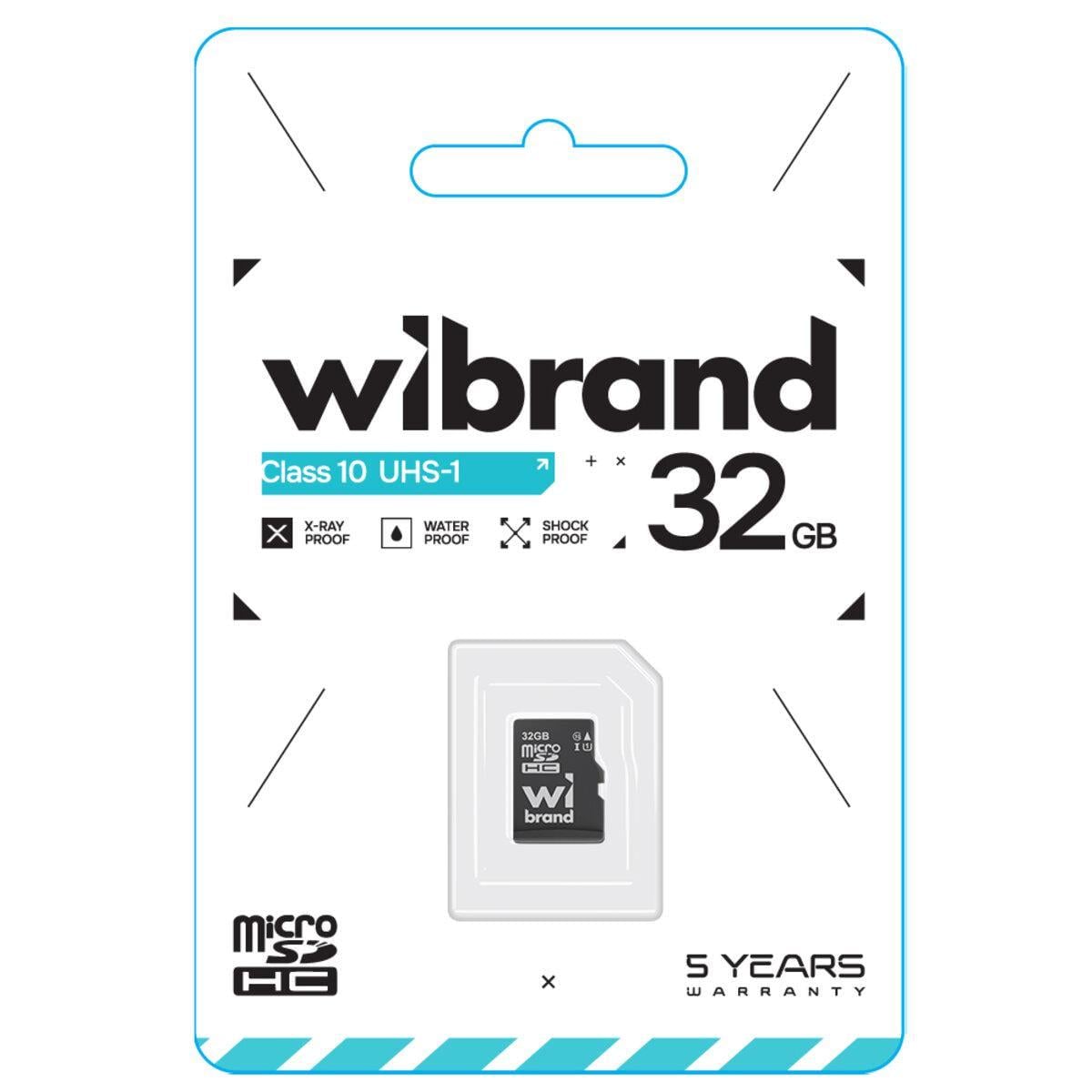 Карта памяти Wibrand microSDXC 32 Гб Class 10 UHS-I Black (WICDHU1/32GB)