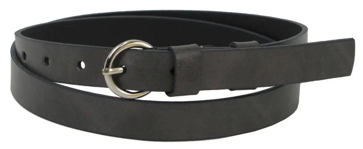 Ремень кожаный женский Cavaldi 1,8 см Серый (super682_Pd25 grey)