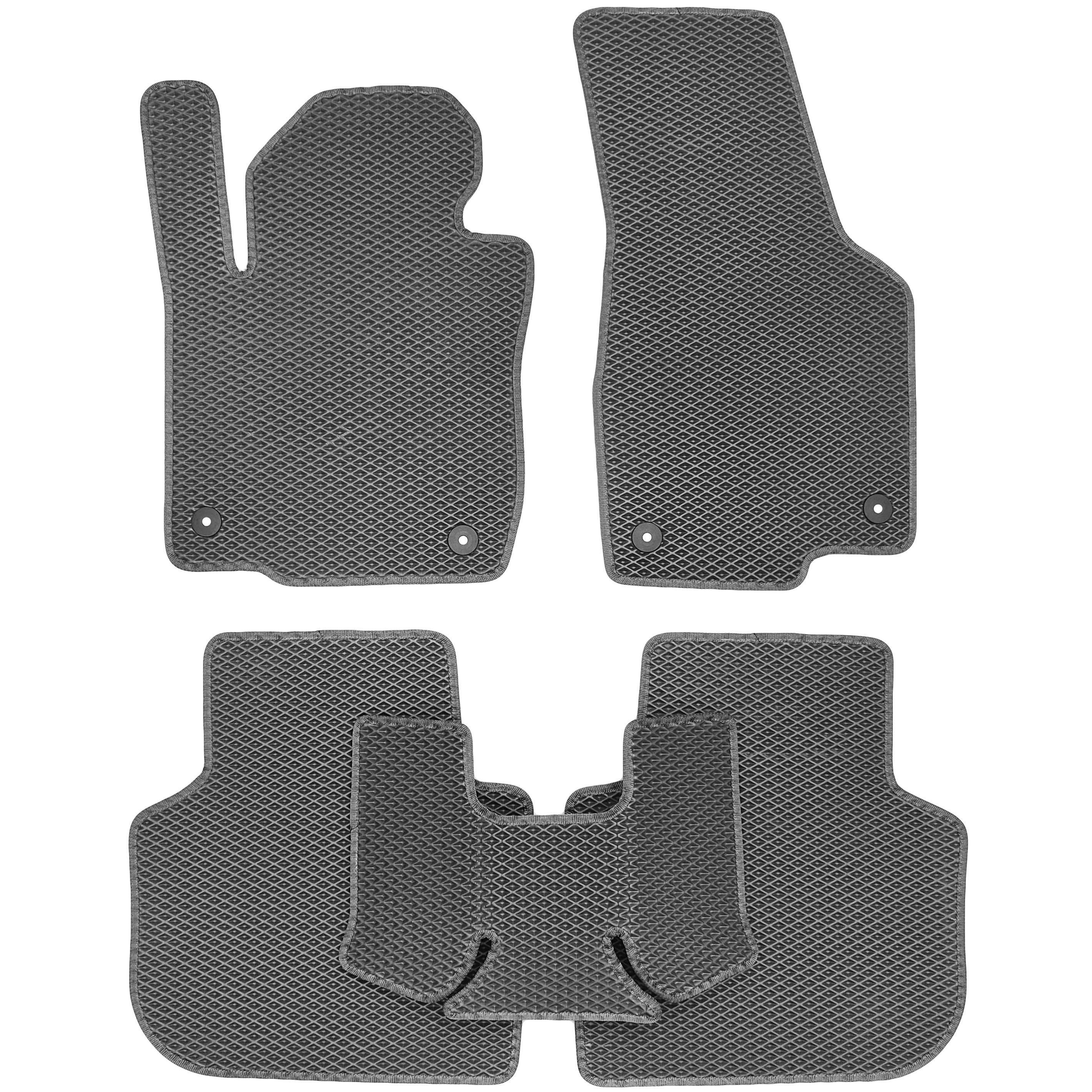 Коврики в салон для Volkswagen Passat USA '2011-2019 EVA-полимерные Серый (204538)