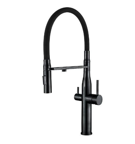 Смеситель для кухни MIXXUS VTM-021 на две воды с гибким изливом Black Refl Black (MI6089) Смеситель для кухни MIXXUS VTM-021 на две воды с гибким изливом Black Refl Black (MI6089)