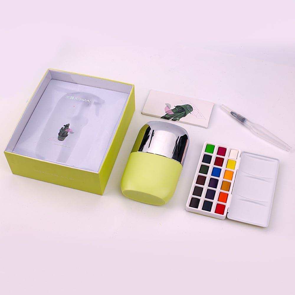 Акварельные краски MIYA professional 18 цветов фисташковый