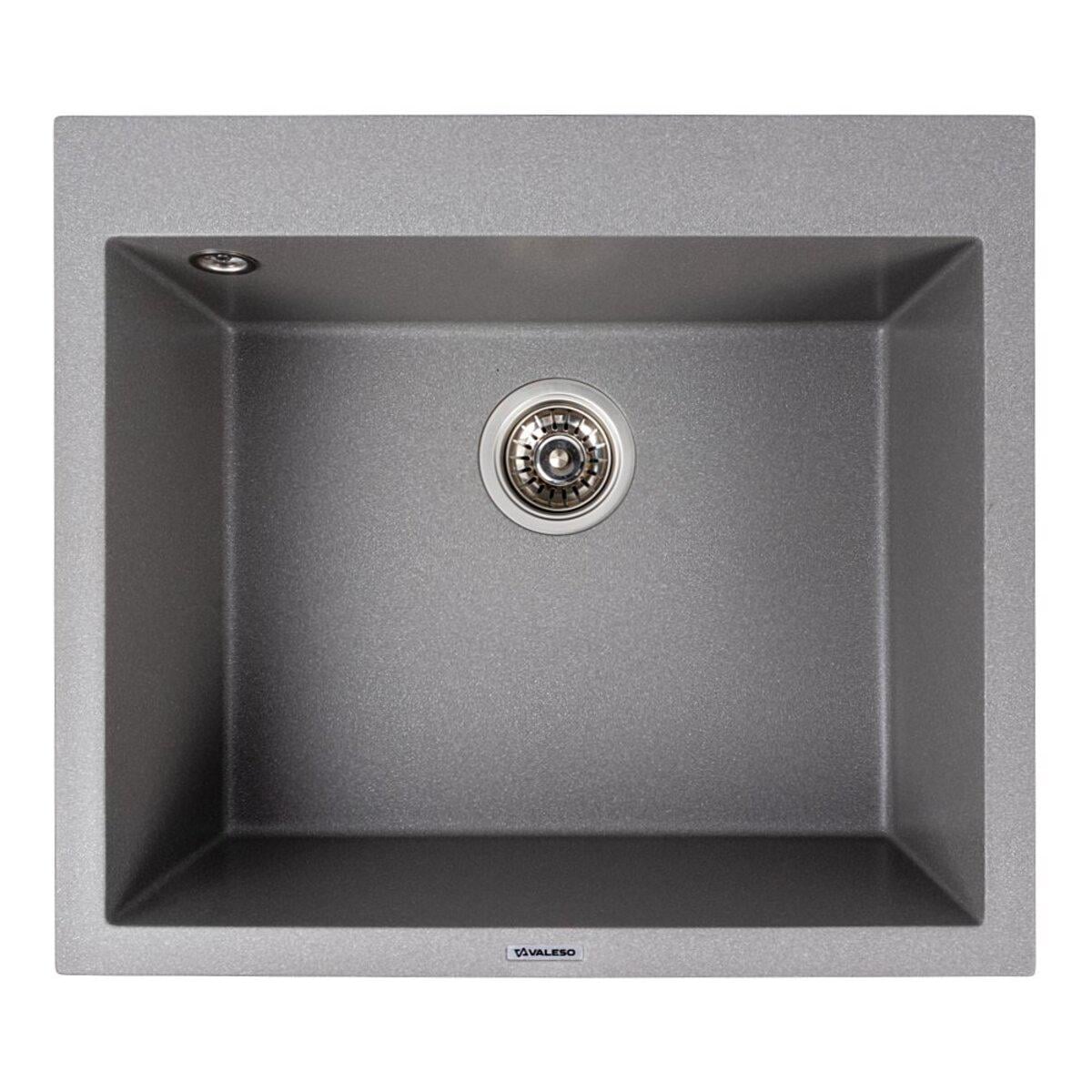 Мойка для кухни гранитная врезная Valeso Davina прямоугольная 570x500 мм Серый муссон (SP000051476)