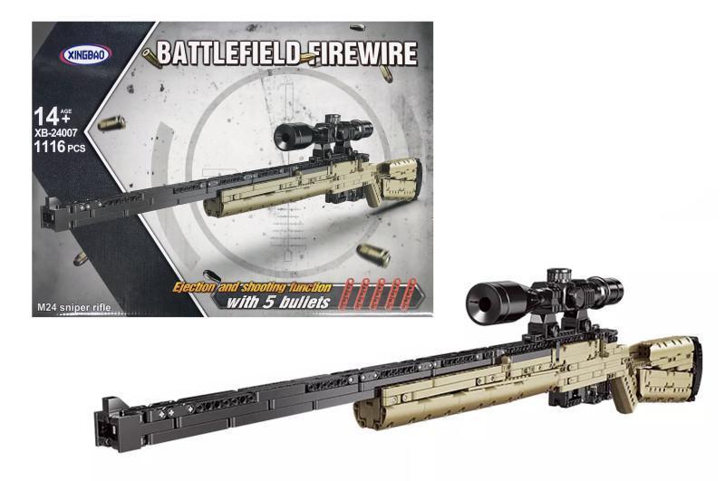 Конструктор снайперская винтовка Marksman M24 SWS 1114 деталей (мс9916кон) - фото 3 Конструктор снайперская винтовка Marksman M24 SWS 1114 деталей (мс9916кон) - фото 3