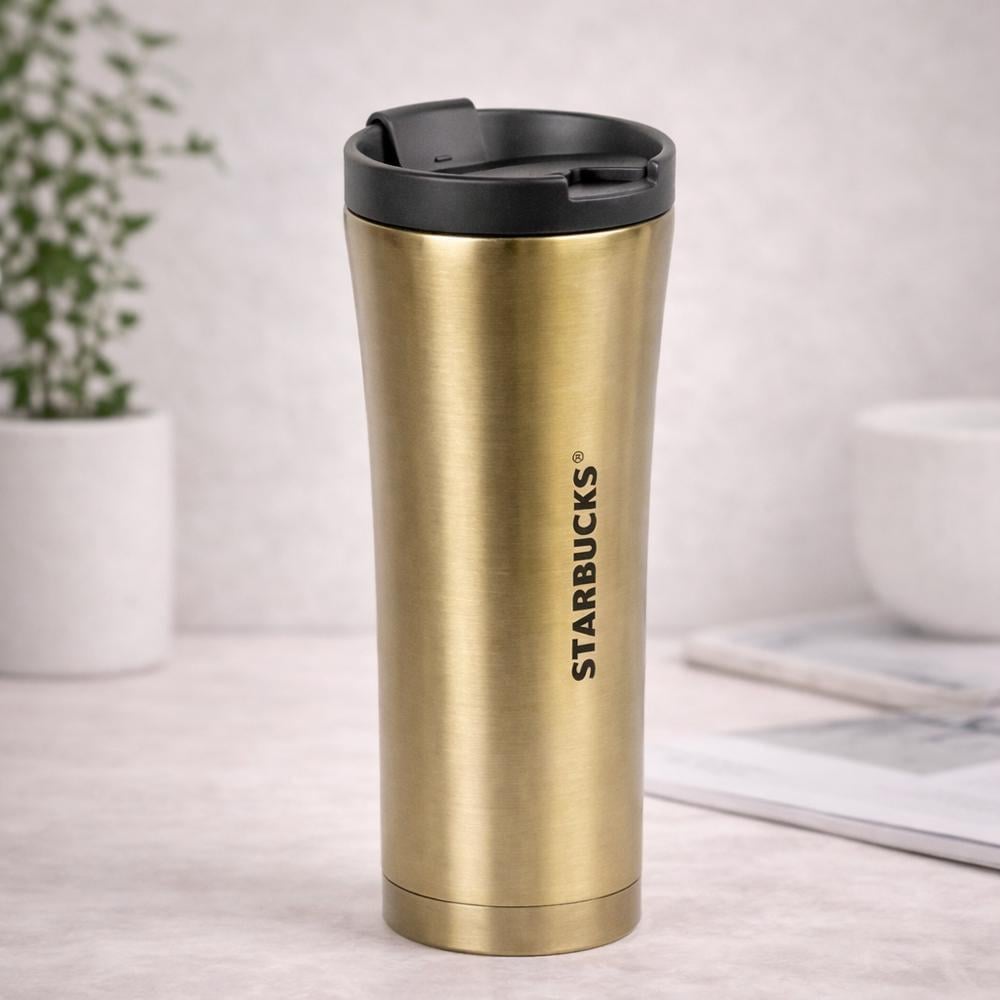 Термокружка 124710 500 мл із нержавіючої сталі 304 з кришкою-поїлкою Золотистий