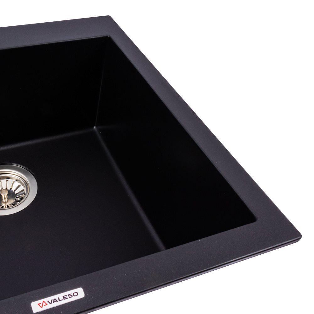 Мийка гранітна Valeso 5050 GALAX/змішувач Q411MB/сифон (000051065) - фото 4 Мийка гранітна Valeso 5050 GALAX/змішувач Q411MB/сифон (000051065) - фото 4