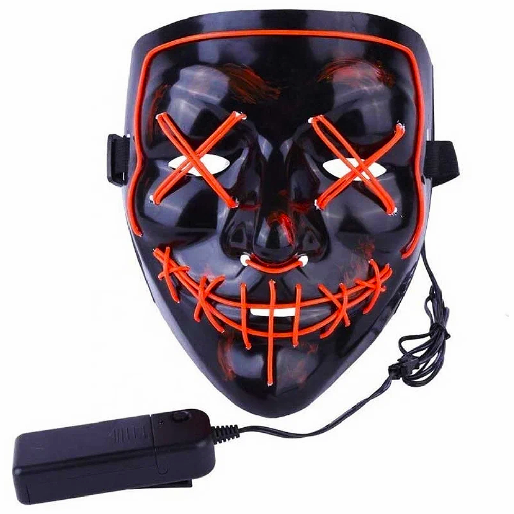 Маска для Хэллоуина Судная ночь 3 режима подсветки Красный (NR1040) - фото 9