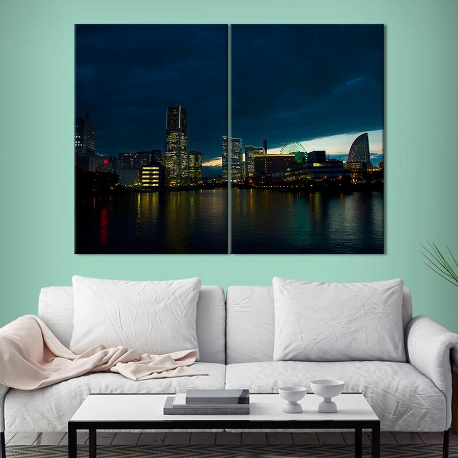 Настенний декор Вечерний город Иокогама 165x122 см (A563-2)