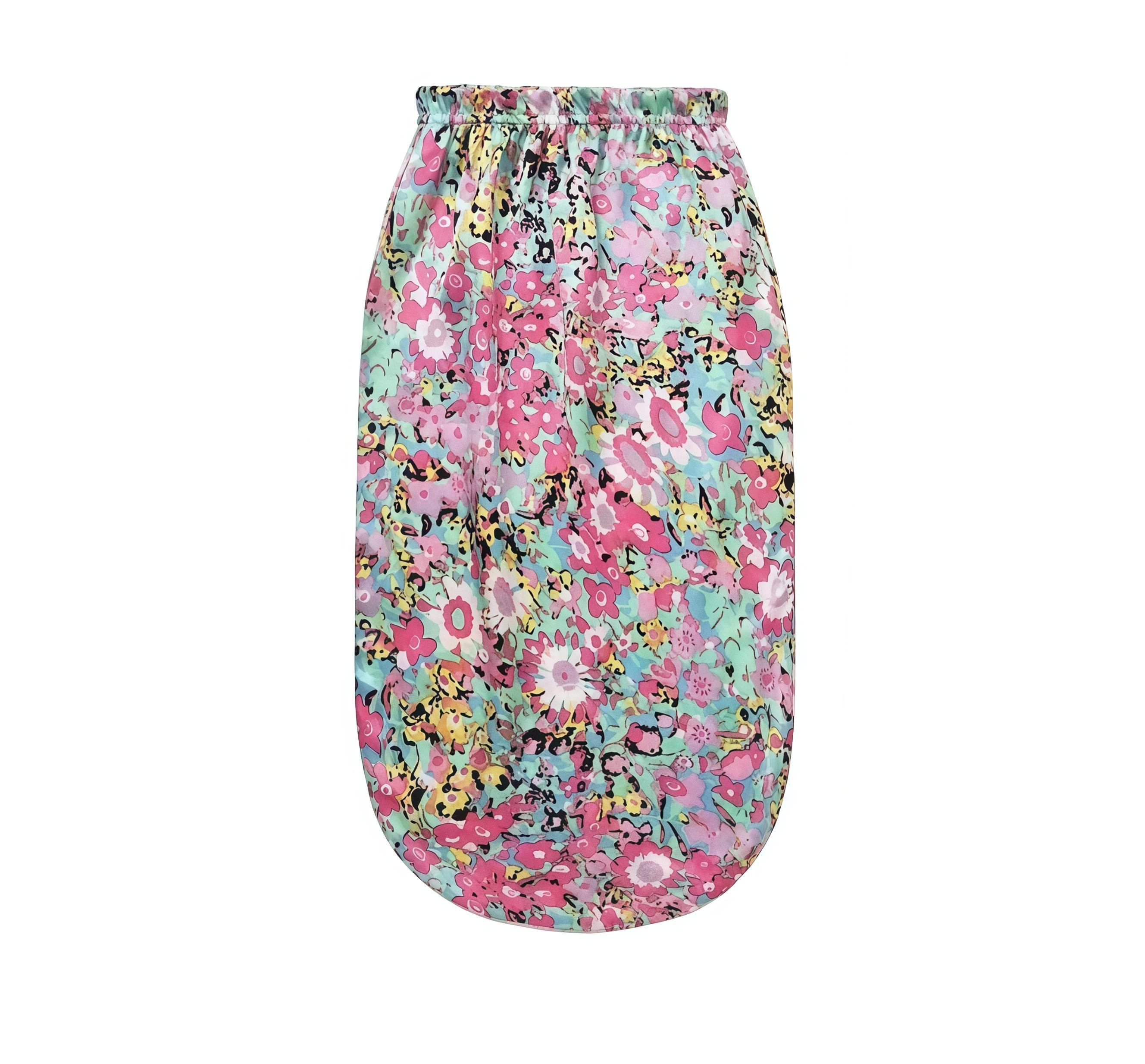 Шапочка ночная из шелка для защиты волос во время сна Цветочный (4649543)