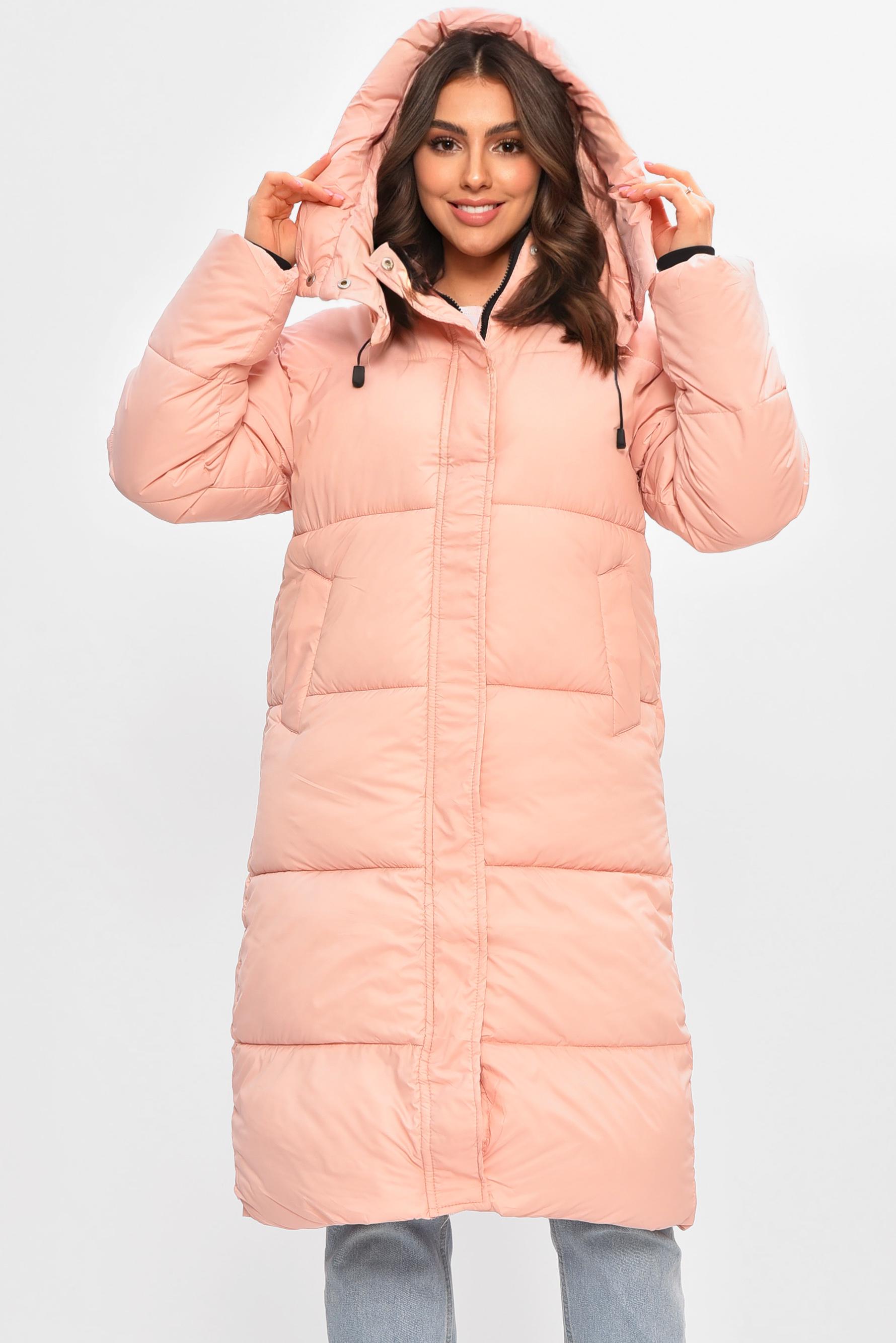 Куртка женская удлиненная зима XL Светло-розовый (207008) Куртка женская удлиненная зима XL Светло-розовый (207008)