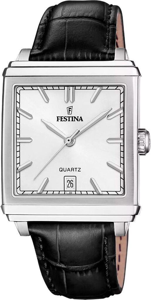 Наручные часы мужские Festina F20681/2 On The Square со стальным корпусом WR 50 м и серебристым циферблатом