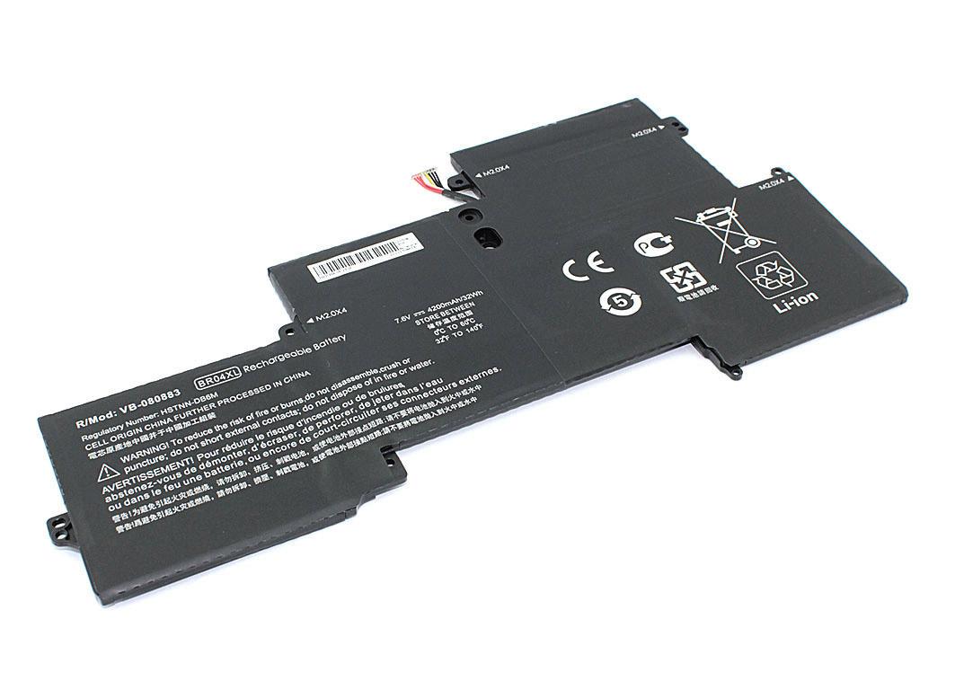 Аккумулятор для ноутбука HP BR04XL EliteBook 1020 G1 7.6V Black 4200mAh OEM