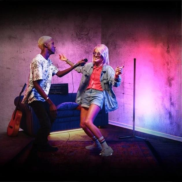 Торшер напольный угловой LED RGB с дистанционным управлением 140х40 см Черный (2188) - фото 9 Торшер напольный угловой LED RGB с дистанционным управлением 140х40 см Черный (2188) - фото 9