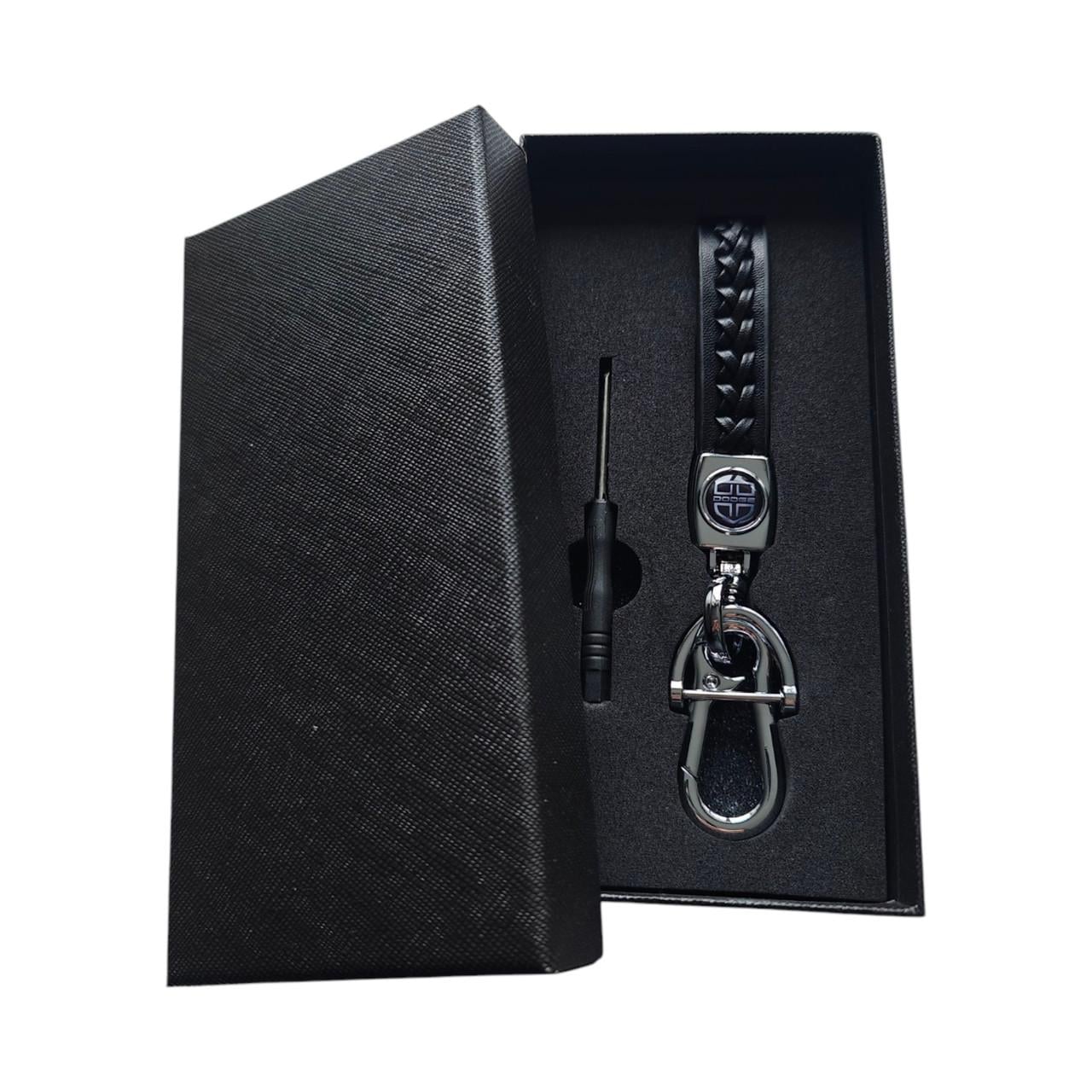 Брелок автомобильный Dodge кожаный с карабином (1798254693)